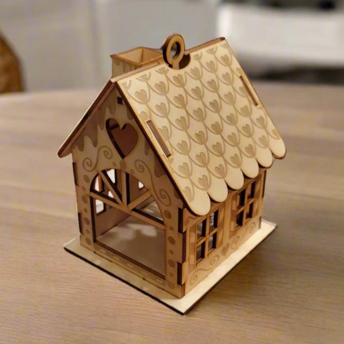 Laser Engraved Gingerbread House