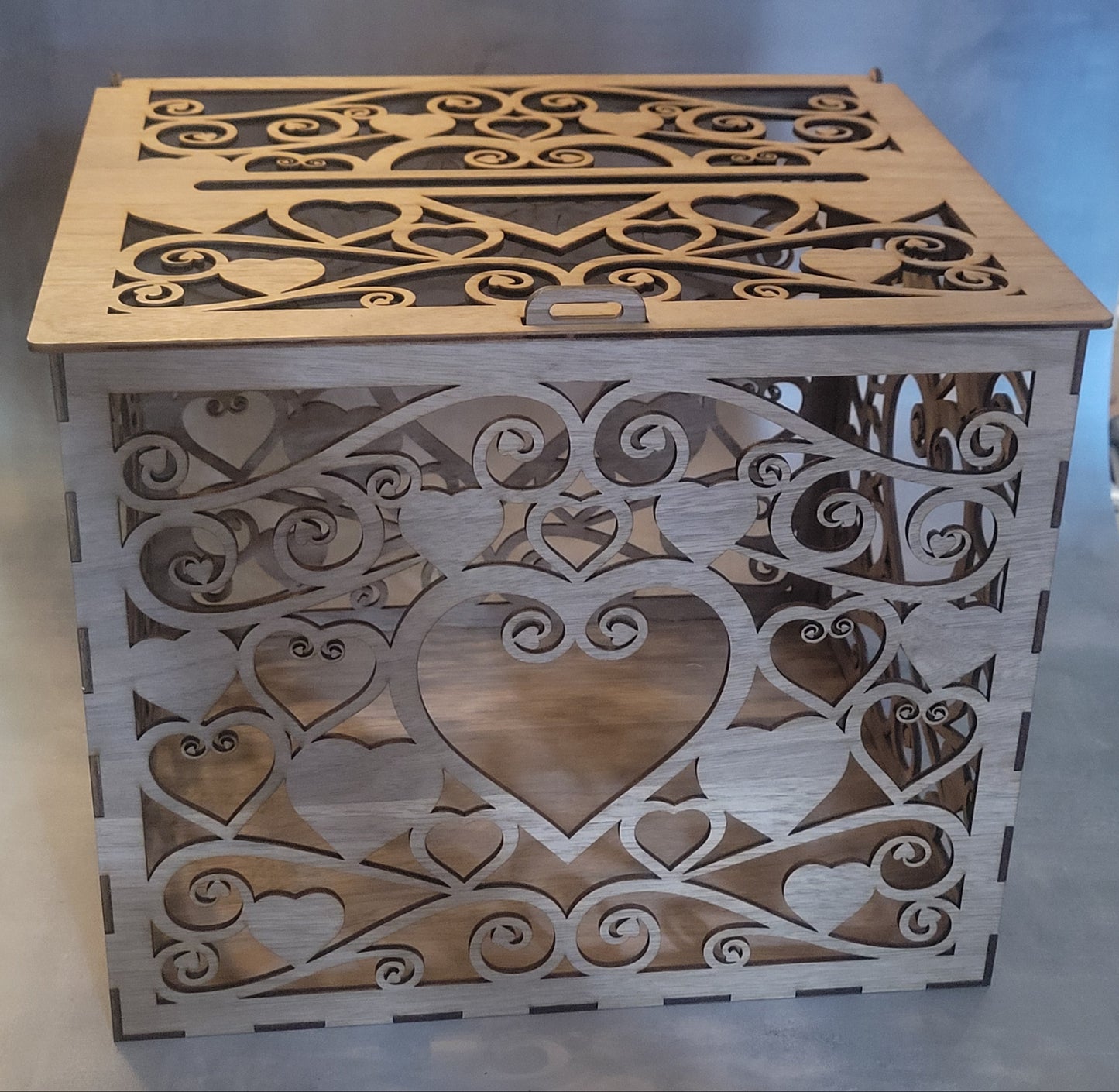 Walnut Wedding Card Collection Box
