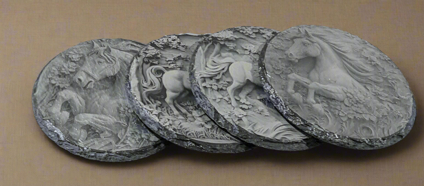3D Slate Coaster Set of 4