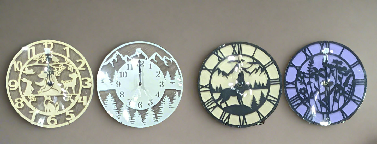 Wooden Hand Crafted Clock