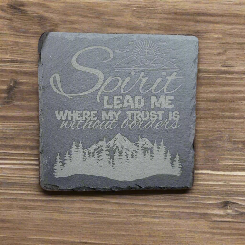 Customizable Square Slate Coaster Set of 4