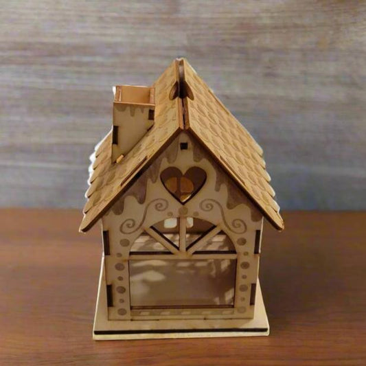 Laser Engraved Gingerbread House