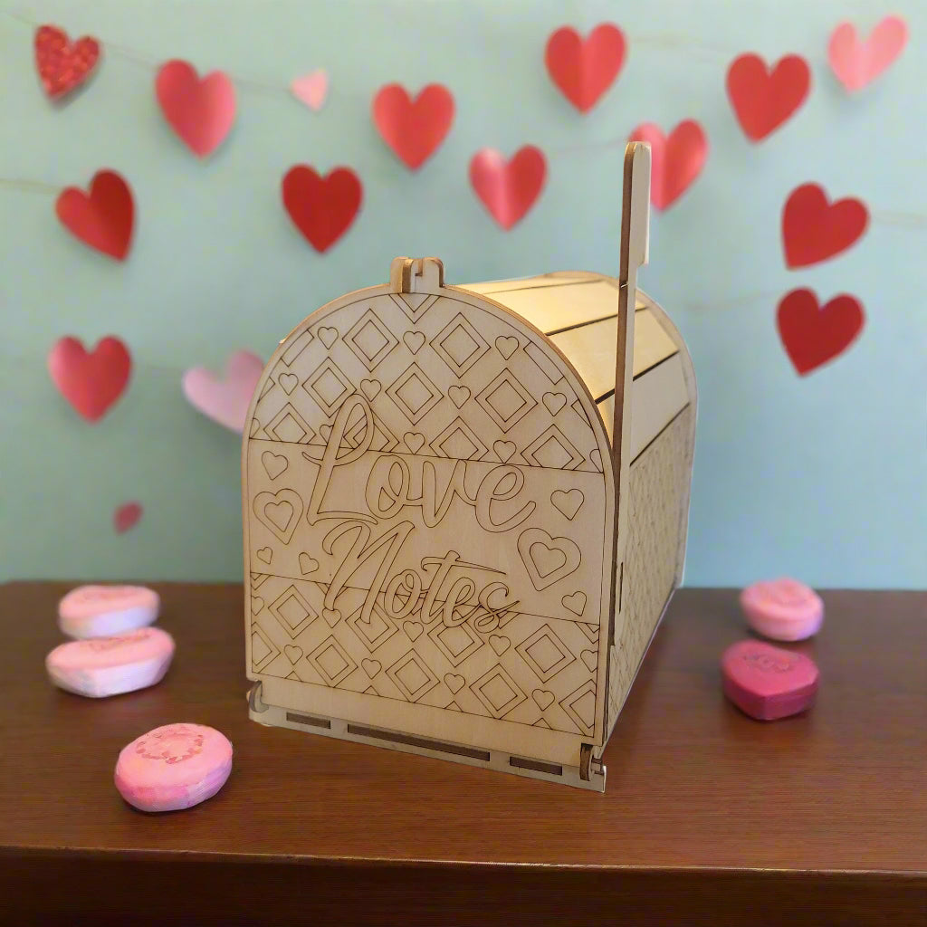 Handcrafted Wooden Valentine's Mailbox