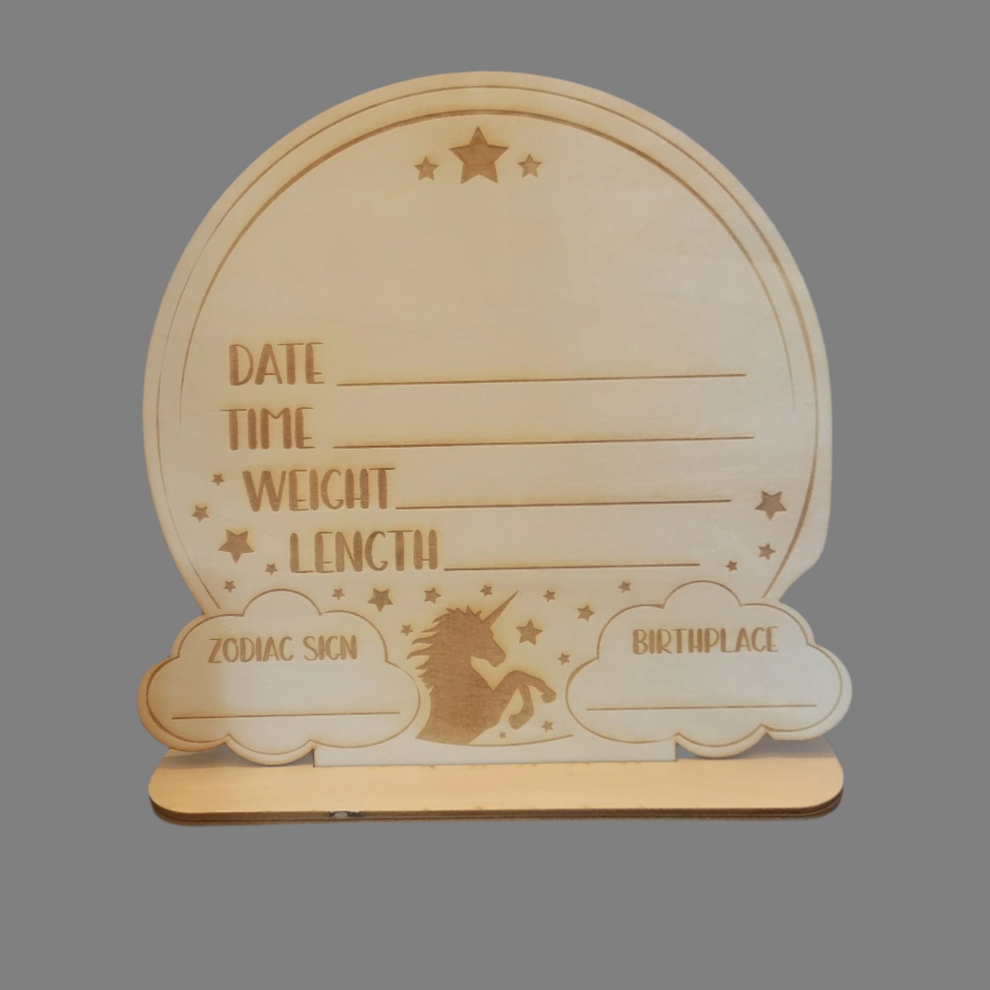 Birth Stat Plaque 11" Round