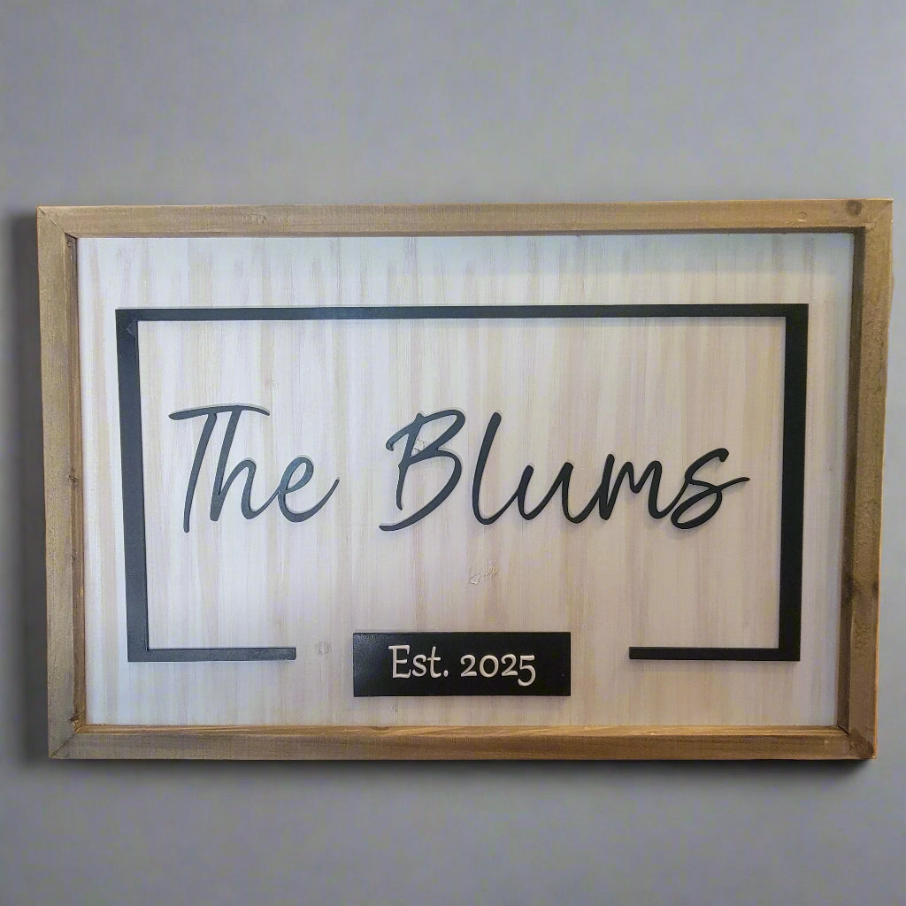 Personalized Family Name Sign | Custom Wood Gift – Sierra Custom Craftworks