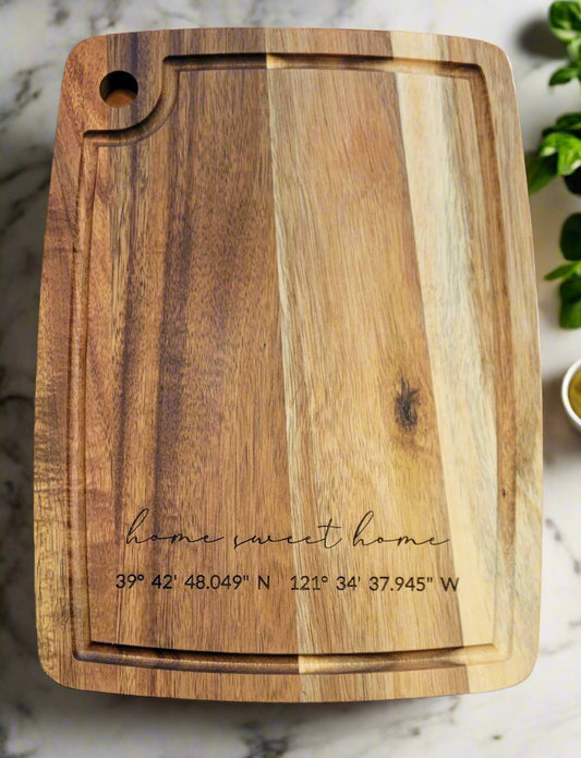 Custom 14x10 Acacia Wood Cutting Board