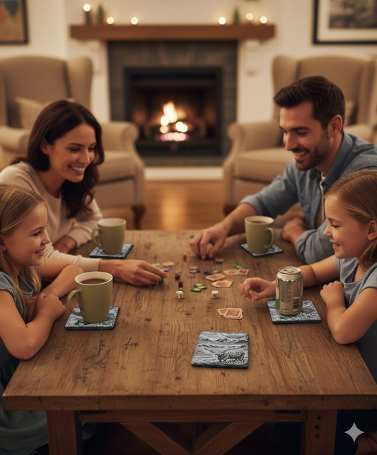 3D Slate Coaster Set of 4