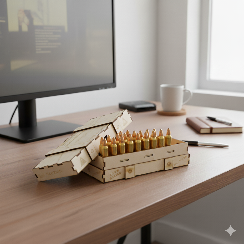 Wooden Ammo Crate Keepsake