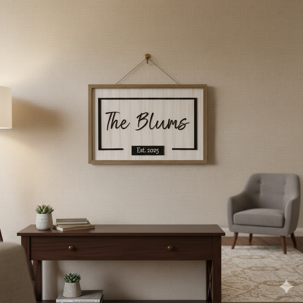 Custom Family Name Sign