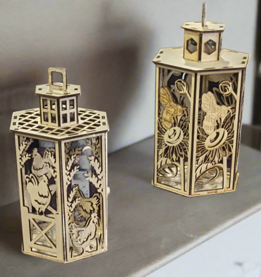 Hand Crafted Wooden Lantern